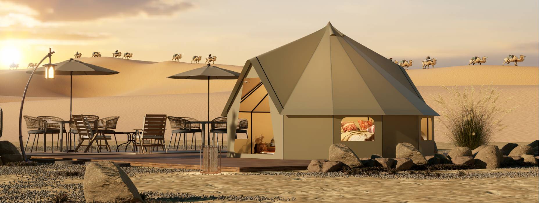 兰山区露营酒店帐篷产品